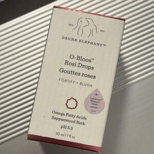 Drunk Elephant O-Bloos Rosi Drops with Pink Accents